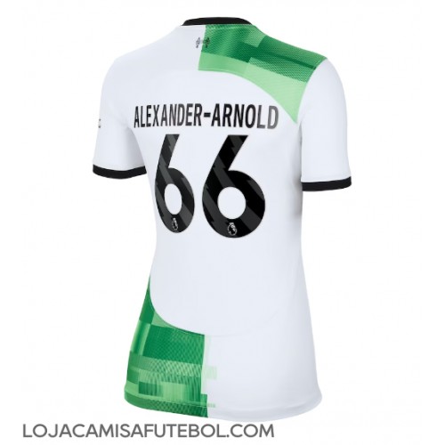 Camisa de Futebol Liverpool Alexander-Arnold #66 Equipamento Secundário Mulheres 2023-24 Manga Curta